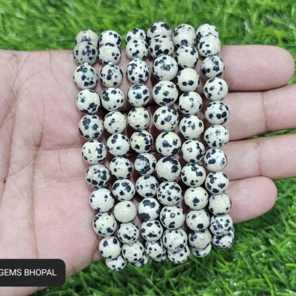 Natural Dalmatian Jasper Stone Bracelet