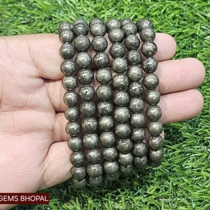 Natural Pyrite Stone Bracelet (8 mm) (AAA+)