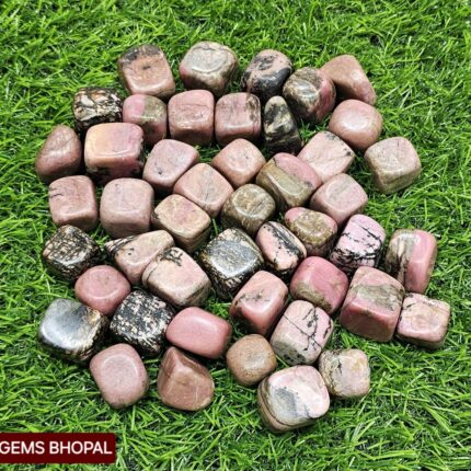 Natural Rhodonite Stone Tumbles (250 Grams)