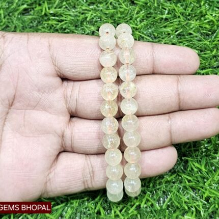 Natural Golden Rutile Quartz Stone Bracelet