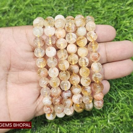 Natural Citrine Stone Bracelet (8 mm)